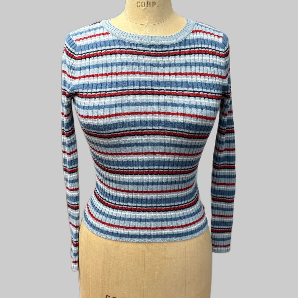 Vintage OP Striped Long Sleeve Ribbed Tee